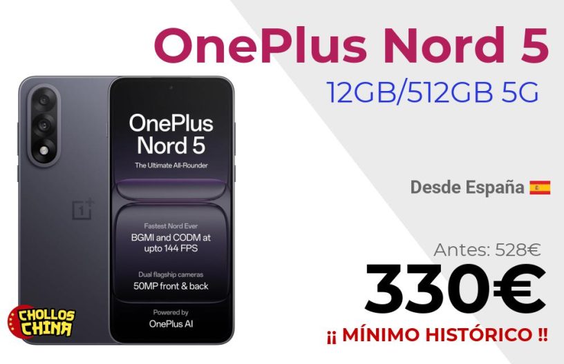 OnePlus Nord 5 5G 256GB por 330€