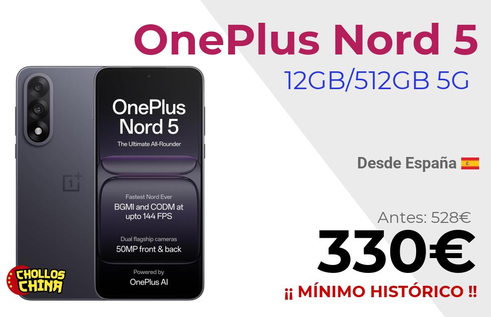 OnePlus Nord 5 5G 256GB por 330€