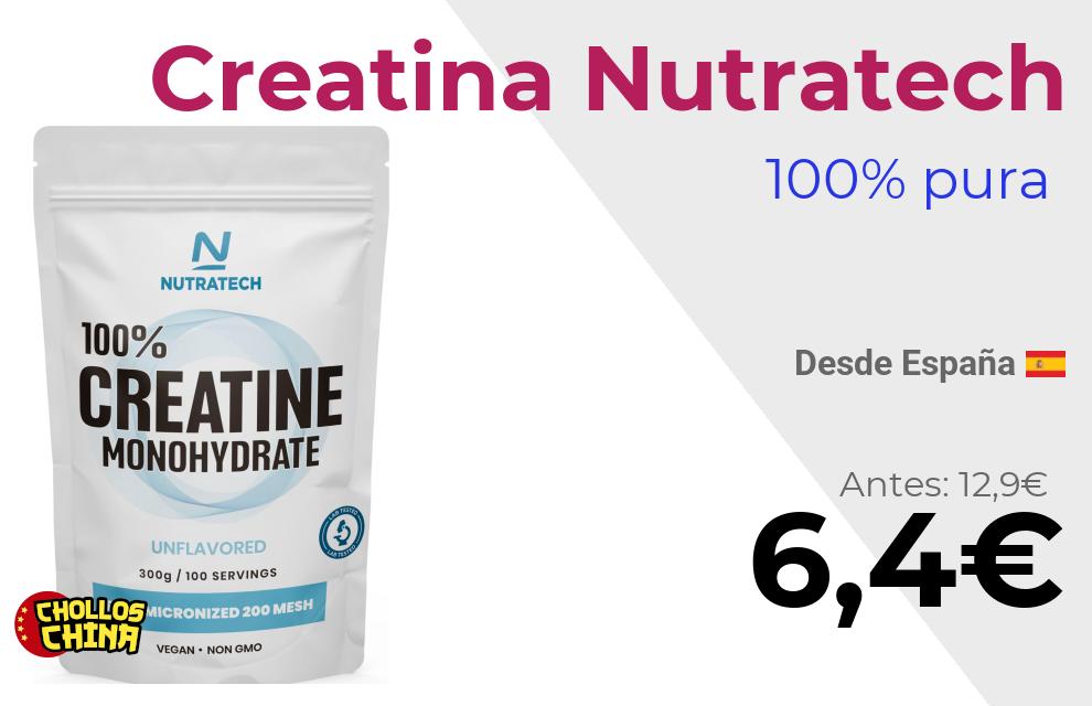 Creatina monohidrato Nutratech por 6€