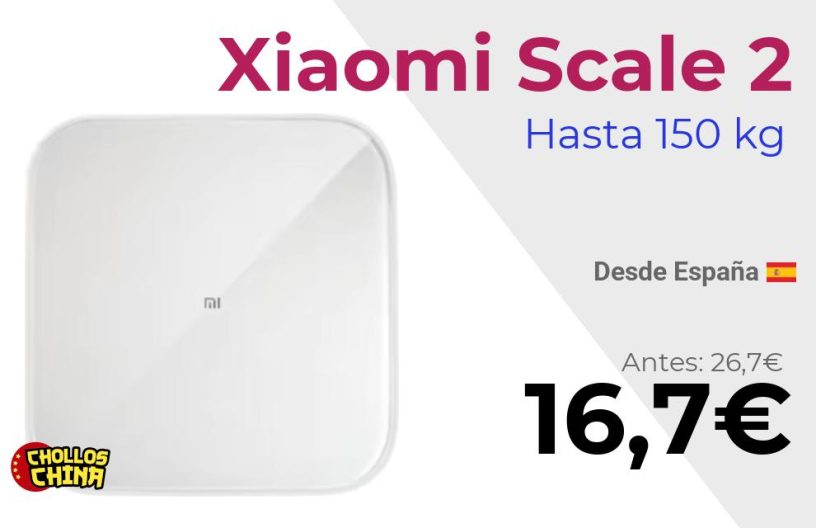 Báscula de baño Xiaomi Mi Scale 2 por 16,7€