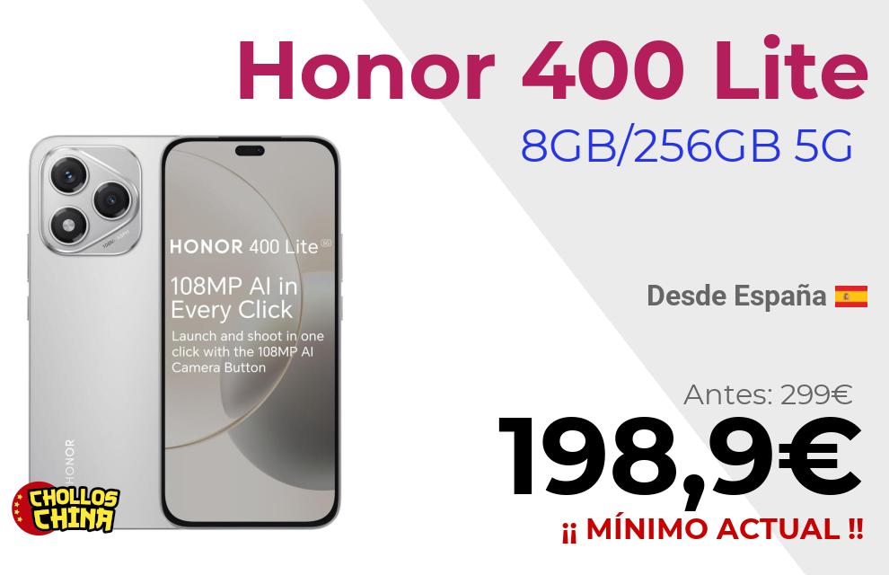 Honor 400 Lite 8GB 256GB 5G por 198€