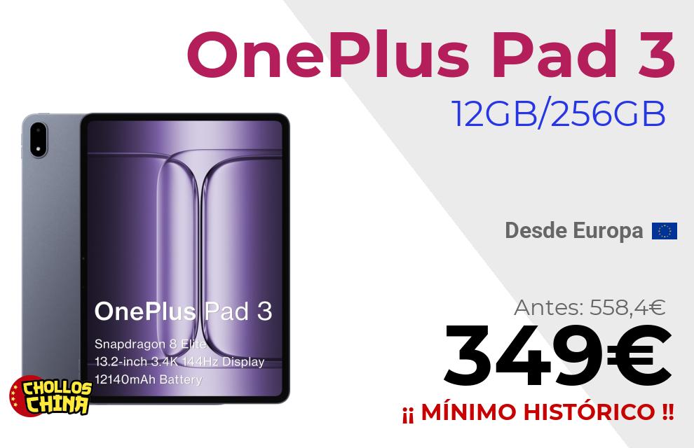 Tableta OnePlus Pad 3 8GB RAM por 349€