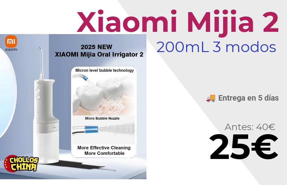 Irrigador dental Xiaomi Mijia 2 por 25€