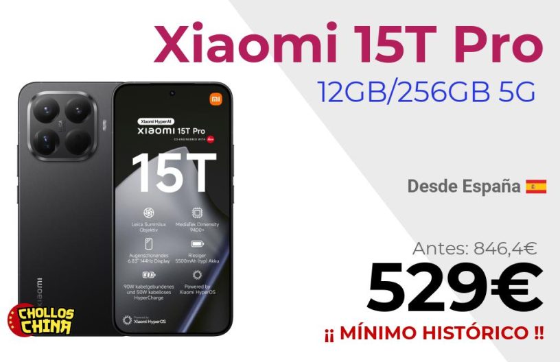 Xiaomi 15T Pro 8GB 256GB por 529€