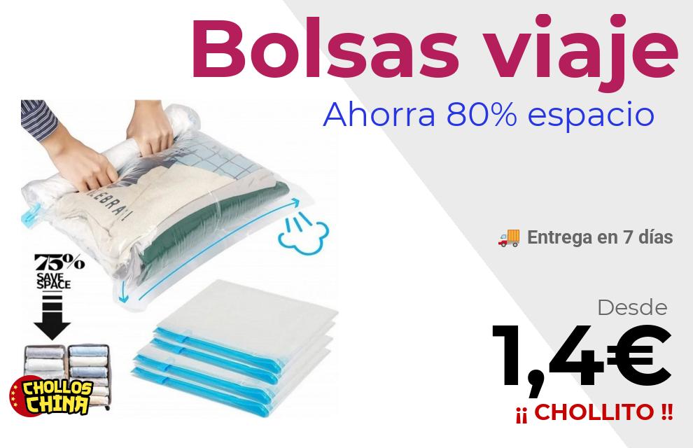 Bolsas compresión enrollables viaje por 1,4€