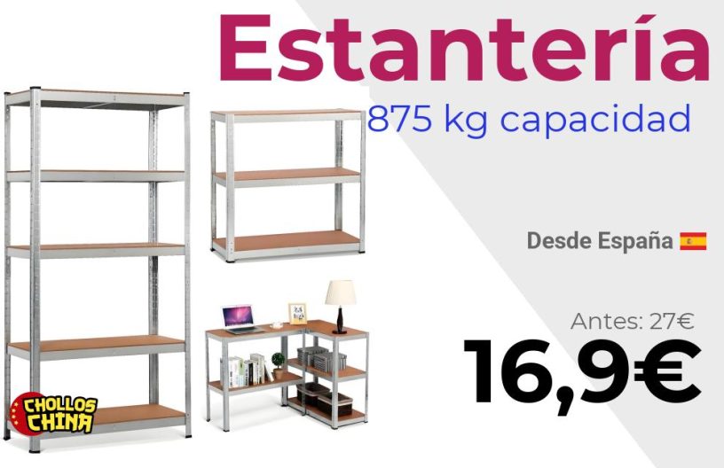 Estantería con 5 baldes por 16,9€