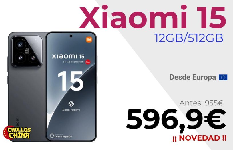 Xiaomi 15 12GB RAM 256GB por 596,9€