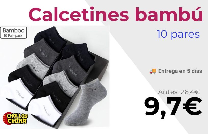 Calcetines de fibra de bambú para hombre por 9,7€