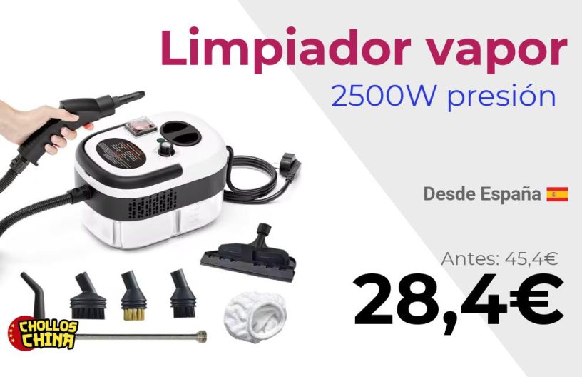 Limpiador de vapor de mano 2500W por 28,4€