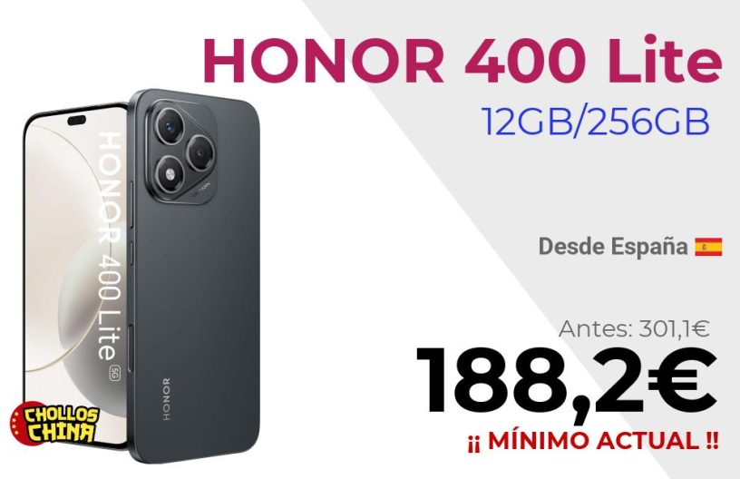 HONOR 400 Lite 5G 12GB/256GB por 188,2€