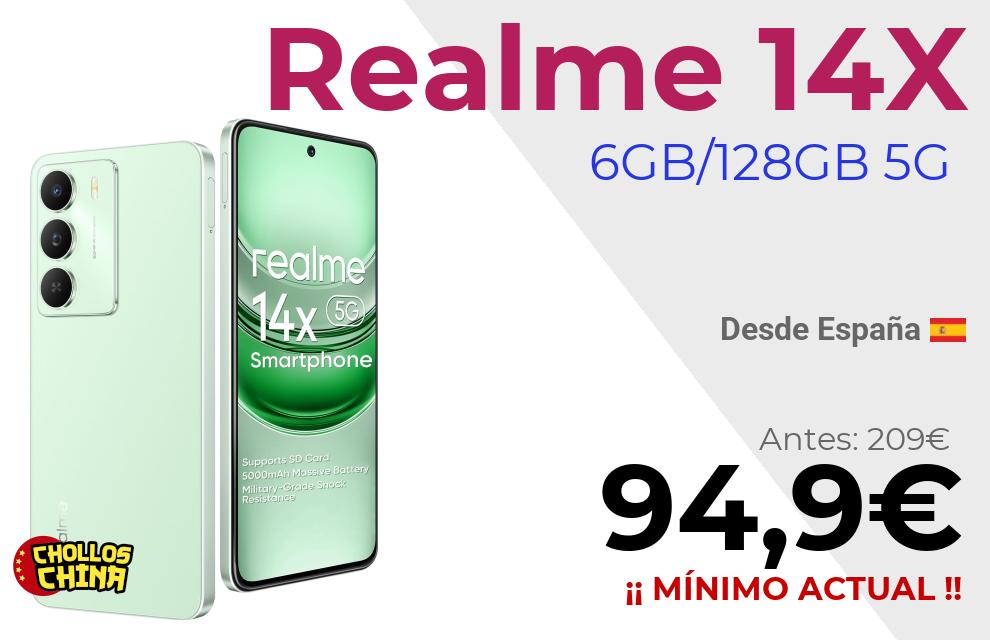 Realme 14X 8GB+256GB por 94,9€