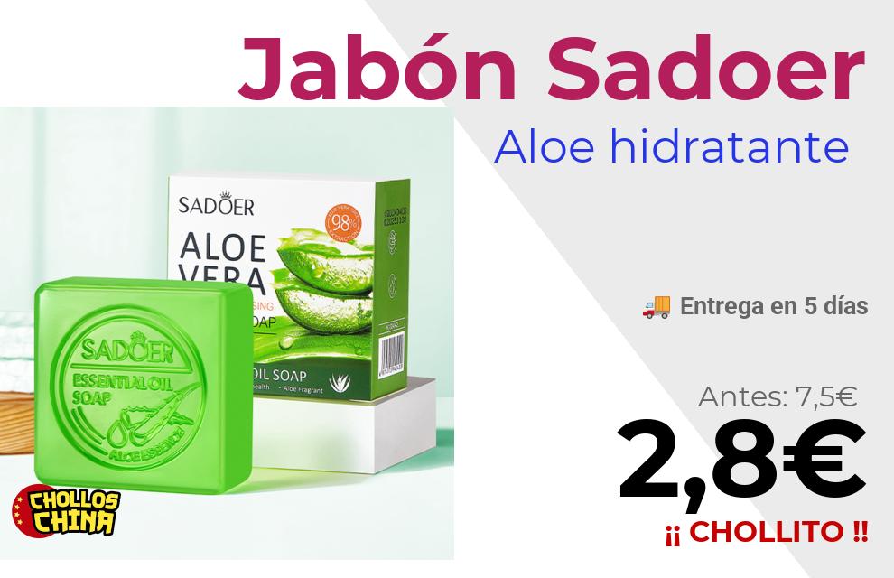 Jabón facial de aloe Sadoer por 2,8€