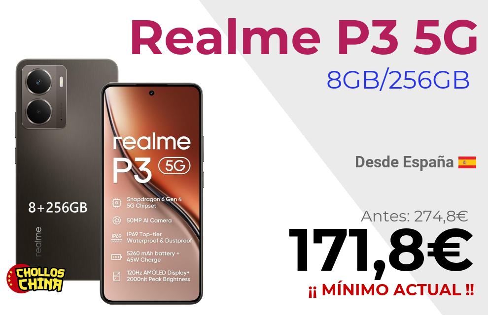 Realme P3 5G 6GB 128GB por 171,8€