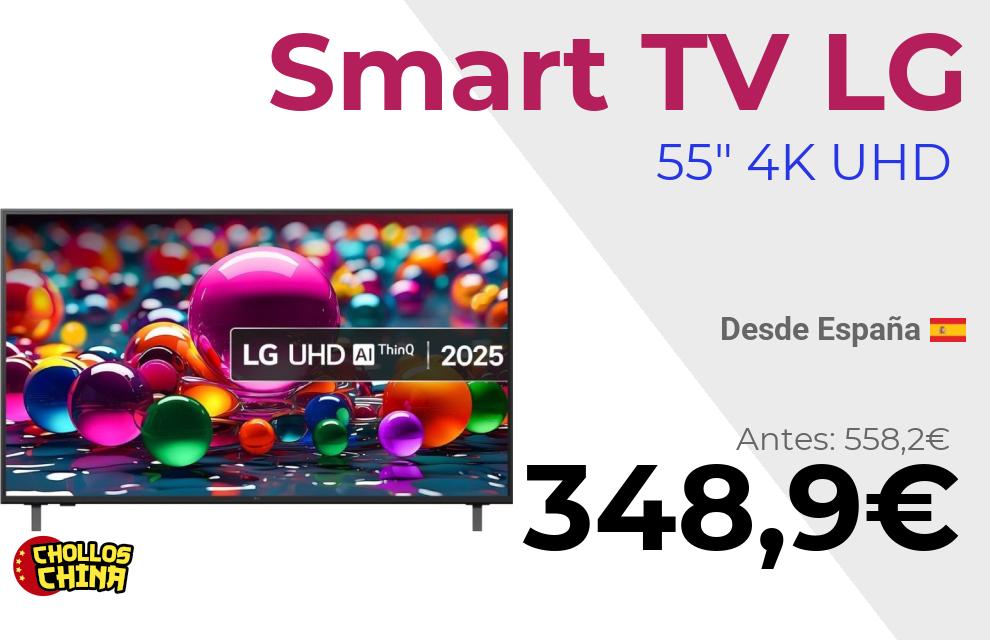 Smart TV LG UHD AI 55UA75006LA por 348,9€