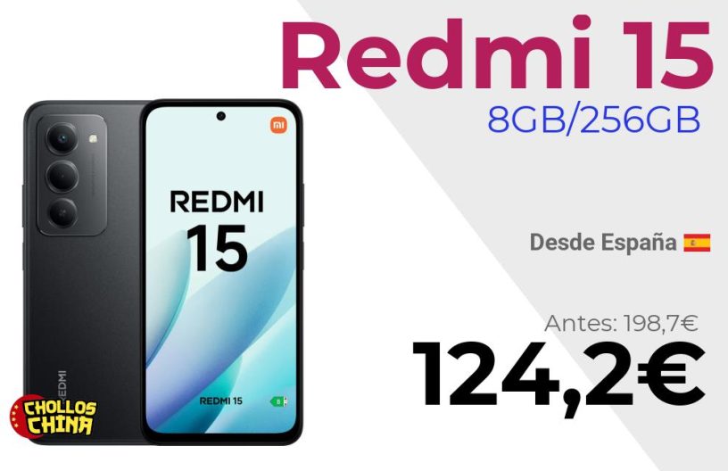 Redmi 15 8GB/256GB por 124,2€