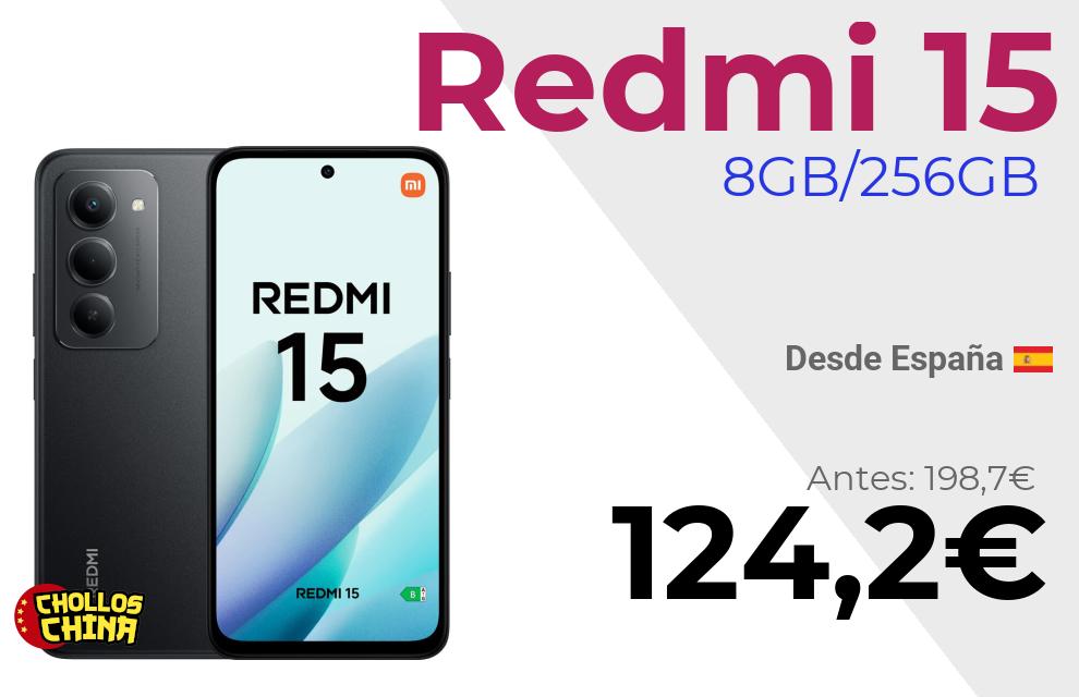 Redmi 15 8GB/256GB por 124,2€