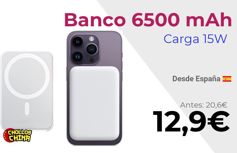 Banco de energía magnético 6500 mAh por 12,9€