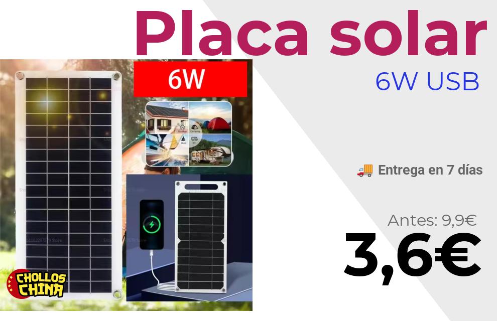Banco de energía portátil con panel solar por 3,6€