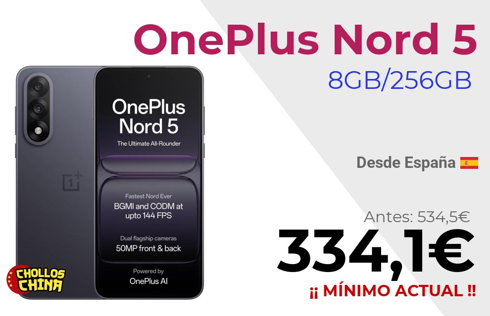 OnePlus Nord 5 8GB/256GB por 334,1€