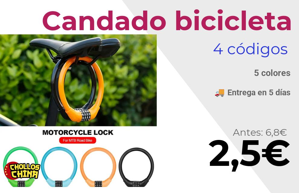 Candado de cable de bicicleta antirrobo por 2,5€