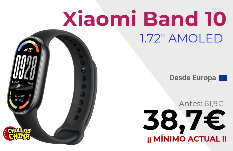 Pulsera Xiaomi Smart Band 10 por 38,7€