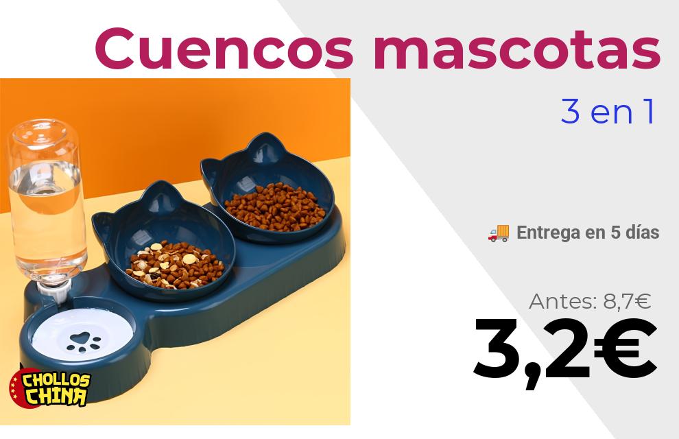 Cuencos para mascotas con alimentador por 3,2€