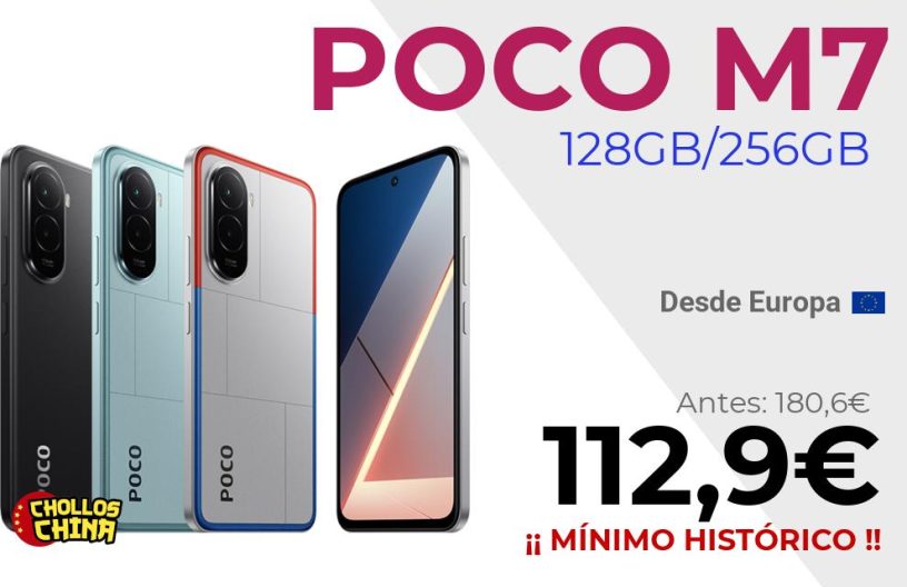 POCO M7 128GB Snapdragon 685 por 112,9€