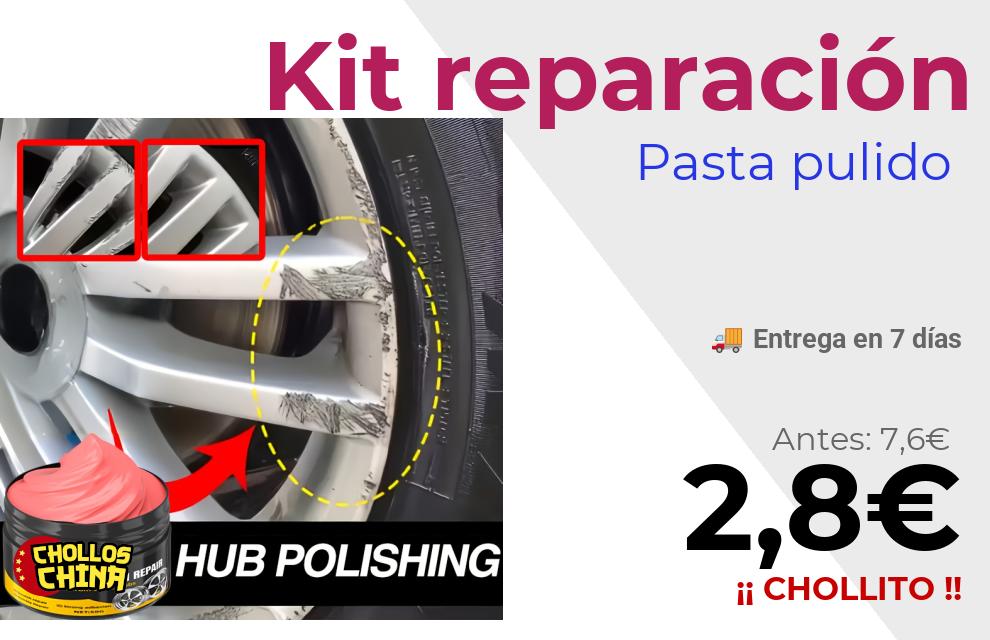 Kit reparación rayaduras ruedas automóvil por 2,8€