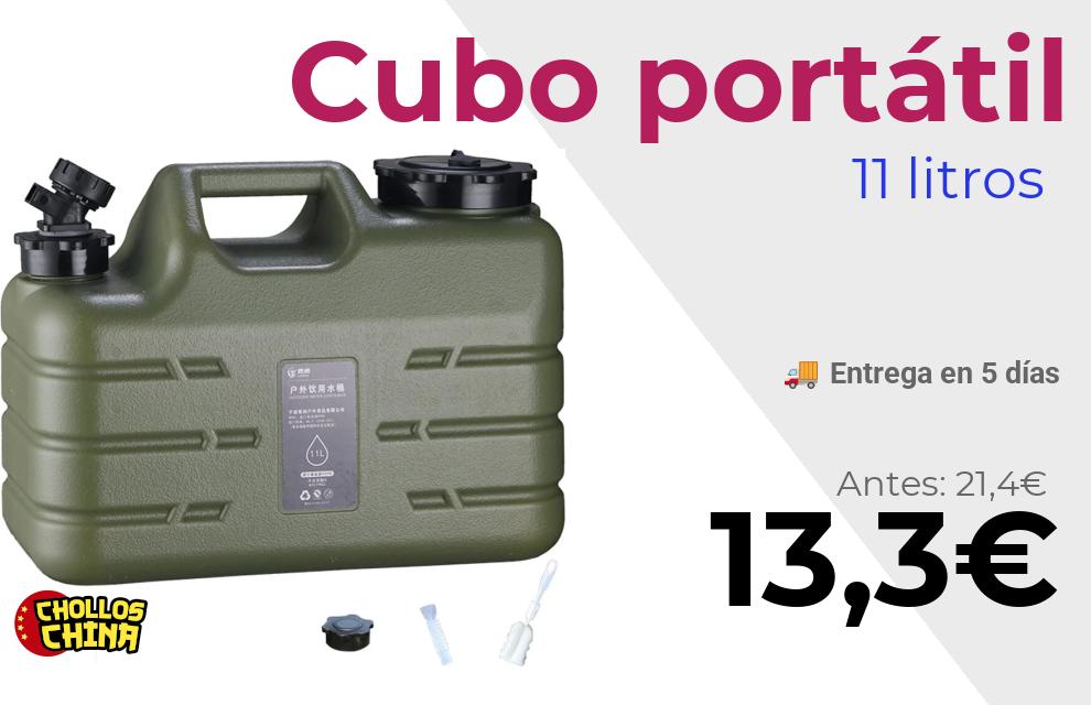 Cubo de agua portátil 11 litros por 13,3€
