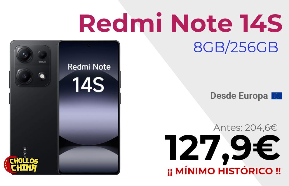 Redmi Note 14S 8GB/256GB por 127,9€