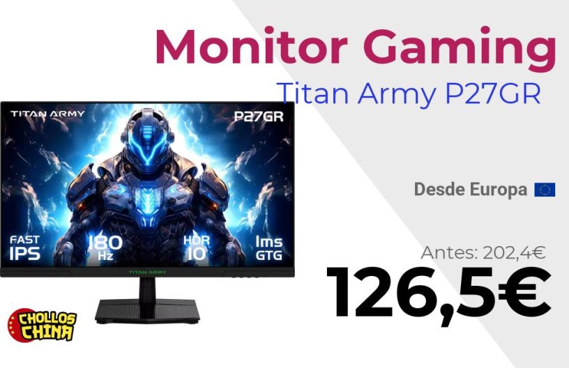 Monitor gaming TITAN ARMY P27GR por 126,5€