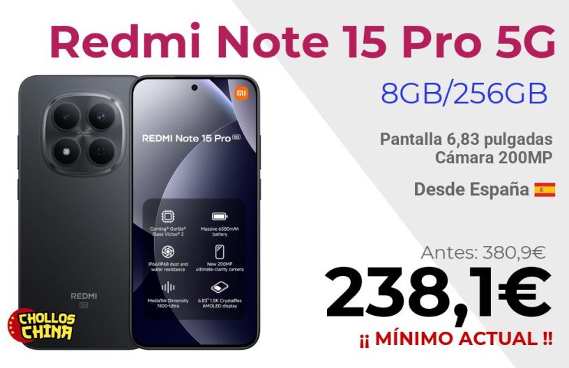 Redmi Note 15 Pro 5G 256GB por 238,1€
