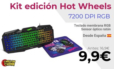 Kit teclado y ratón KROM Hot Wheels por 9,9€