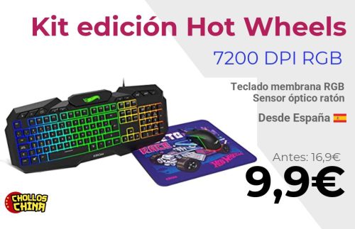 Kit teclado y ratón KROM Hot Wheels por 9,9€