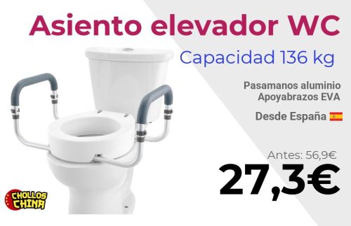 Asiento elevado para inodoro SucceBuy por 27,3€