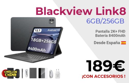 Tablet Blackview Link8 6GB/256GB por 189€