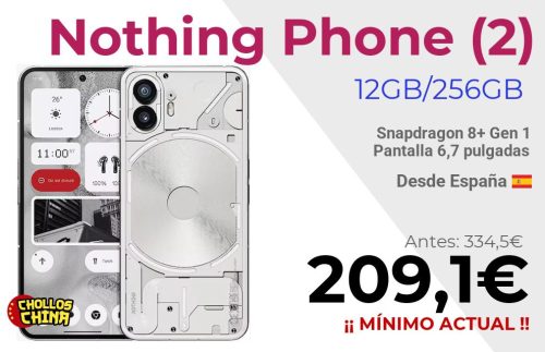Nothing Phone (2) 12GB/256GB por 209,1€