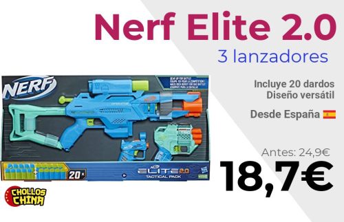 Set de lanzadores Nerf Elite 2.0 por 18,7€