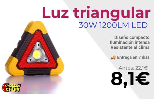 Luz de advertencia triangular portátil por 8,1€
