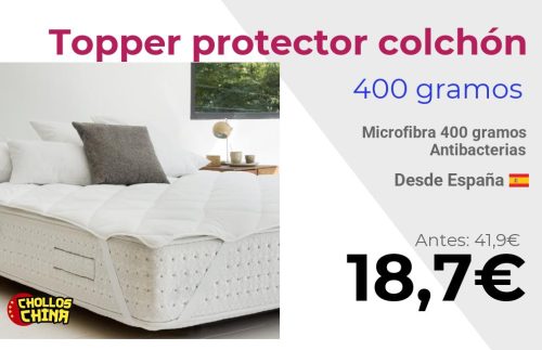 Topper protector colchón Naturals por 18€
