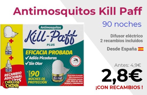 Insecticida eléctrico Kill-Paff por 2,8€
