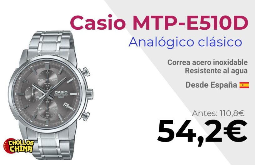 Reloj analógico Casio MTP-E510D por 54€