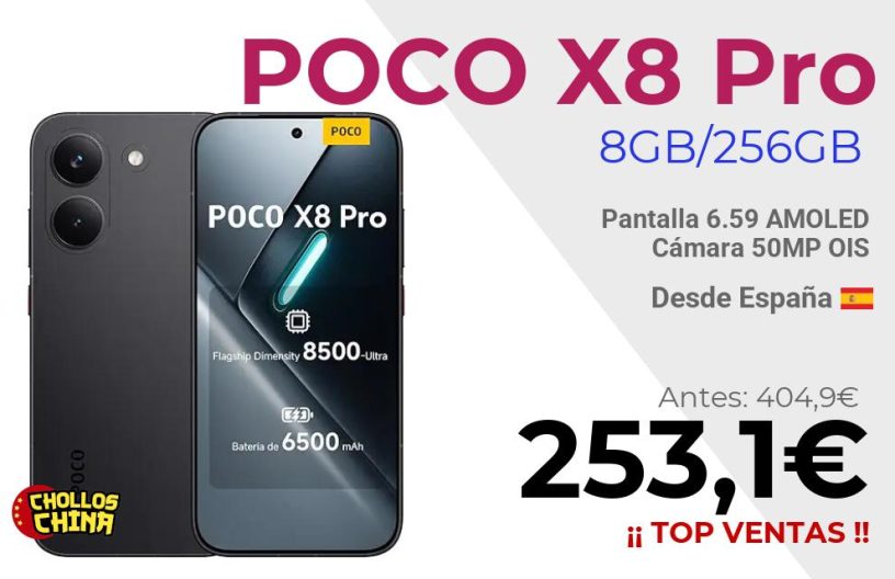 POCO X8 Pro 5G 8GB/256GB por 253,1€
