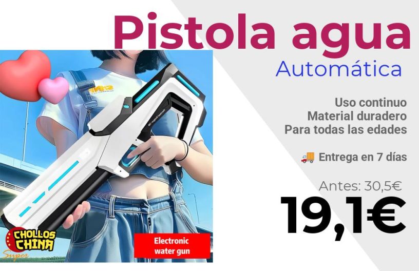 Pistola de agua eléctrica para niños por 19,1€