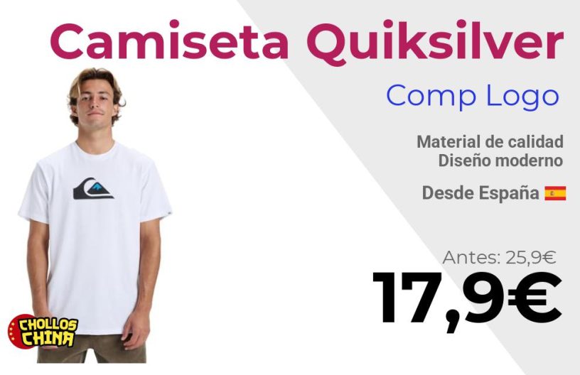 Camiseta para hombre Quiksilver Comp Logo por 17,9€
