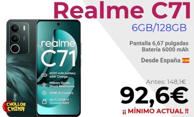 Realme C71 6GB/128GB por 92,6€