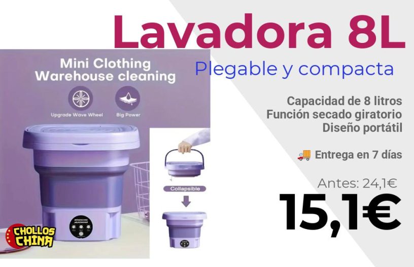 Mini lavadora plegable portátil por 15,1€