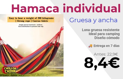 Columpio de lona para exteriores por 8,4€