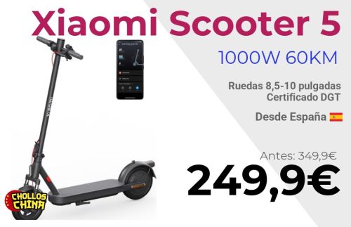 Patinete eléctrico Xiaomi Scooter 5 Series por 249,9€