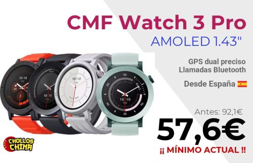 Smartwatch CMF Watch 3 Pro por 57,6€